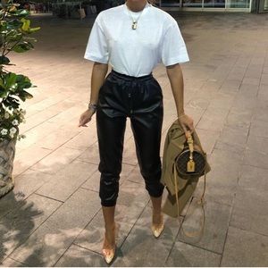 Leather Zara Joggers